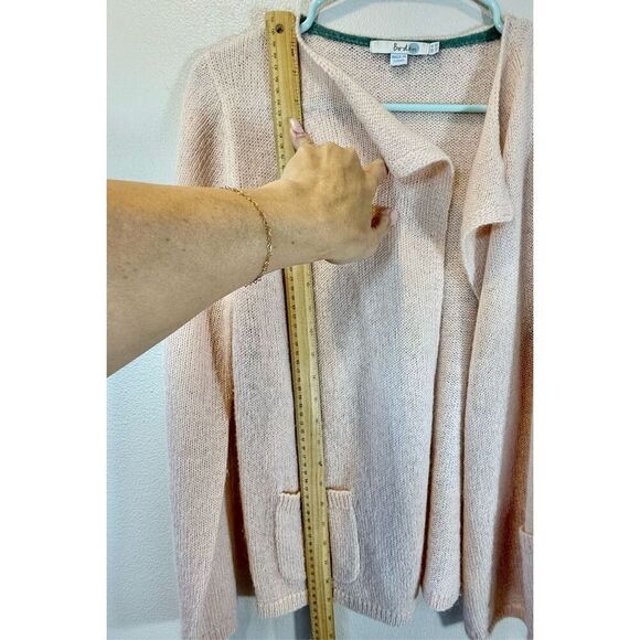 Boden Women's Light Pink Mixed Mohair Wool Blend Open Front Cardigan Sweater 10 - Picture 6 of 9